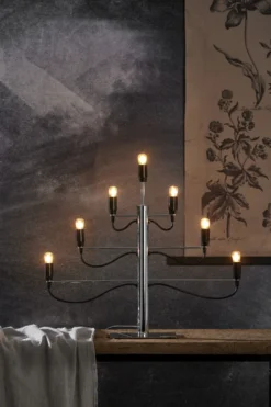 Adventsljusstake 'Milano' - Svart/Silver