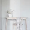 Avlastningsbord 'Yumi' 120x40cm - Vitpigmenterad ek