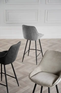 Barstol 'Sierra' - Beige/Sammet