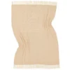 Bomullspläd 'Denisa Fishbone' 130x170cm - Beige/vit