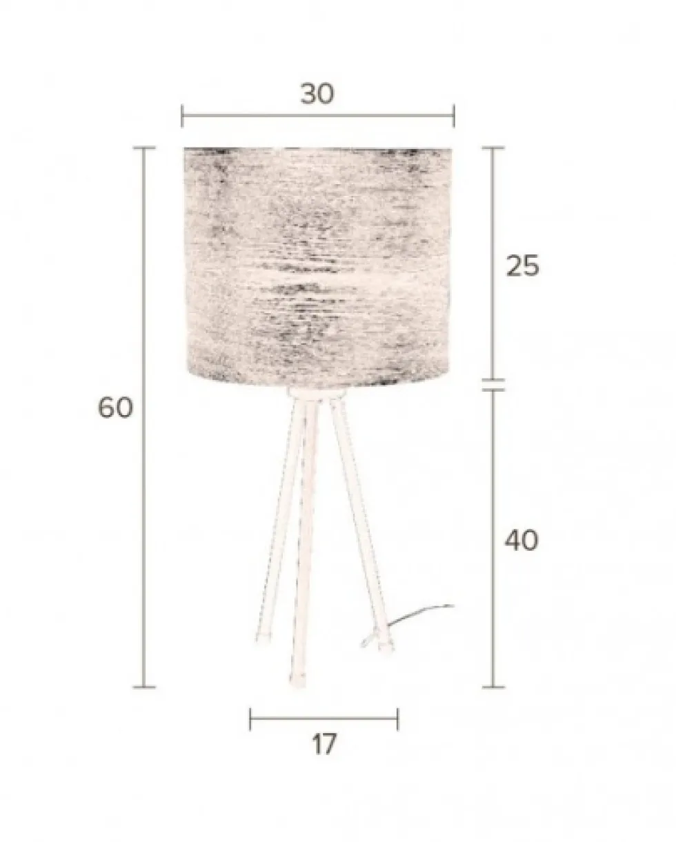 Bordslampa 'Woodland' - Svart/Natur