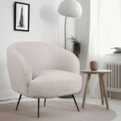 Fåtölj 'Capri' - Beige/Bouclé