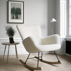 Gungstol 'Como' - Vit/Teddy