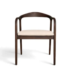 Karmstol 'Aspa' - Mörkbrun/Beige