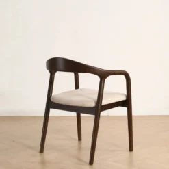 Karmstol 'Aspa' - Mörkbrun/Beige