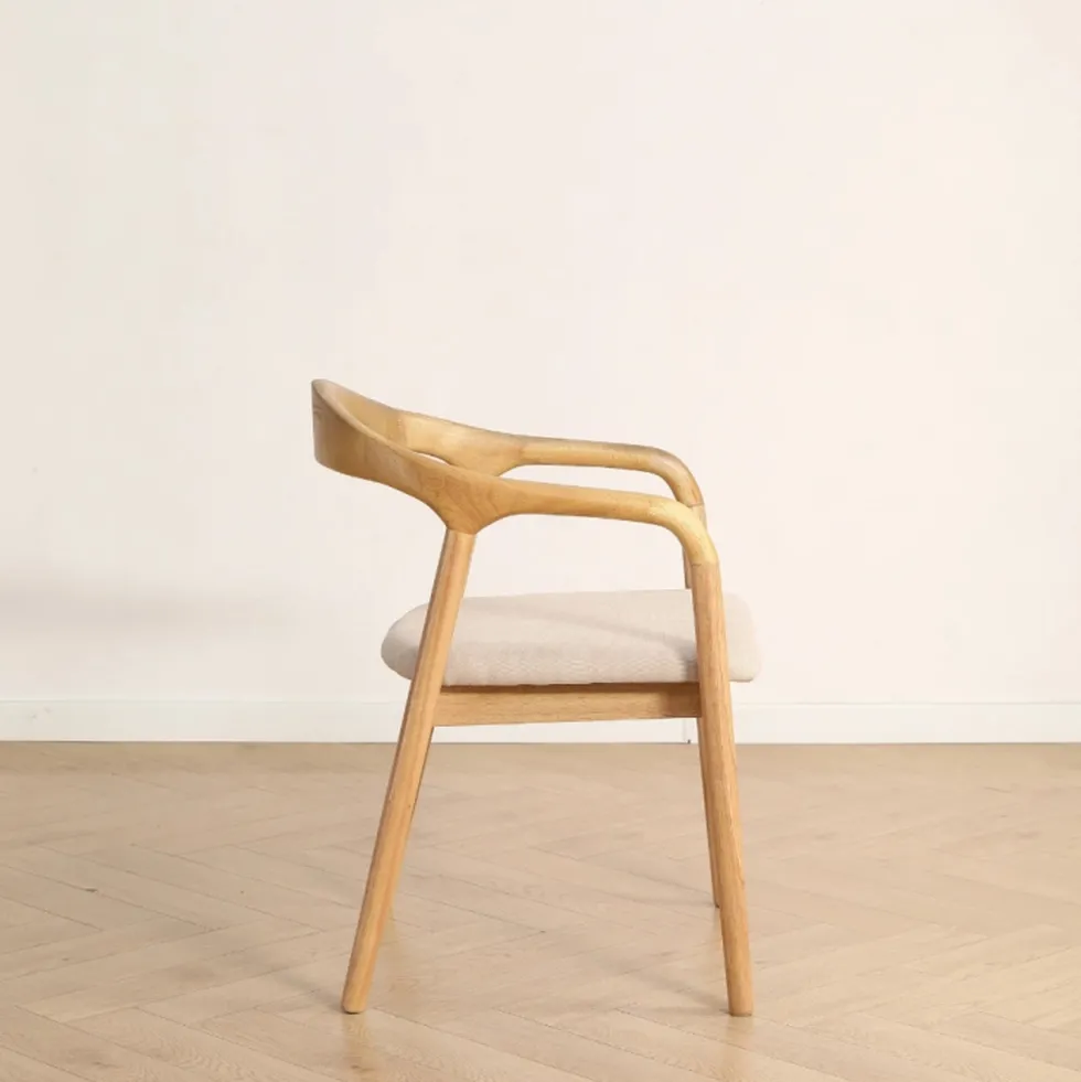 Karmstol 'Aspa' - Natur/beige