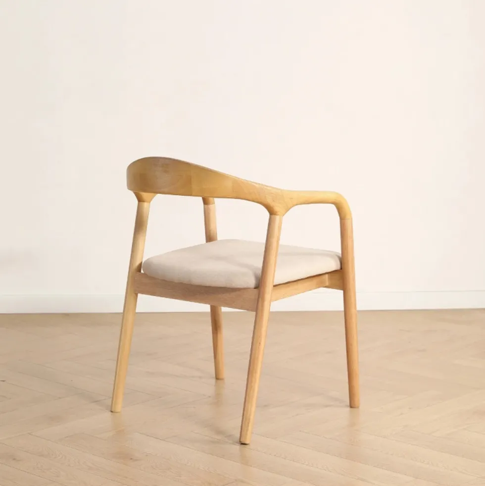 Karmstol 'Aspa' - Natur/beige
