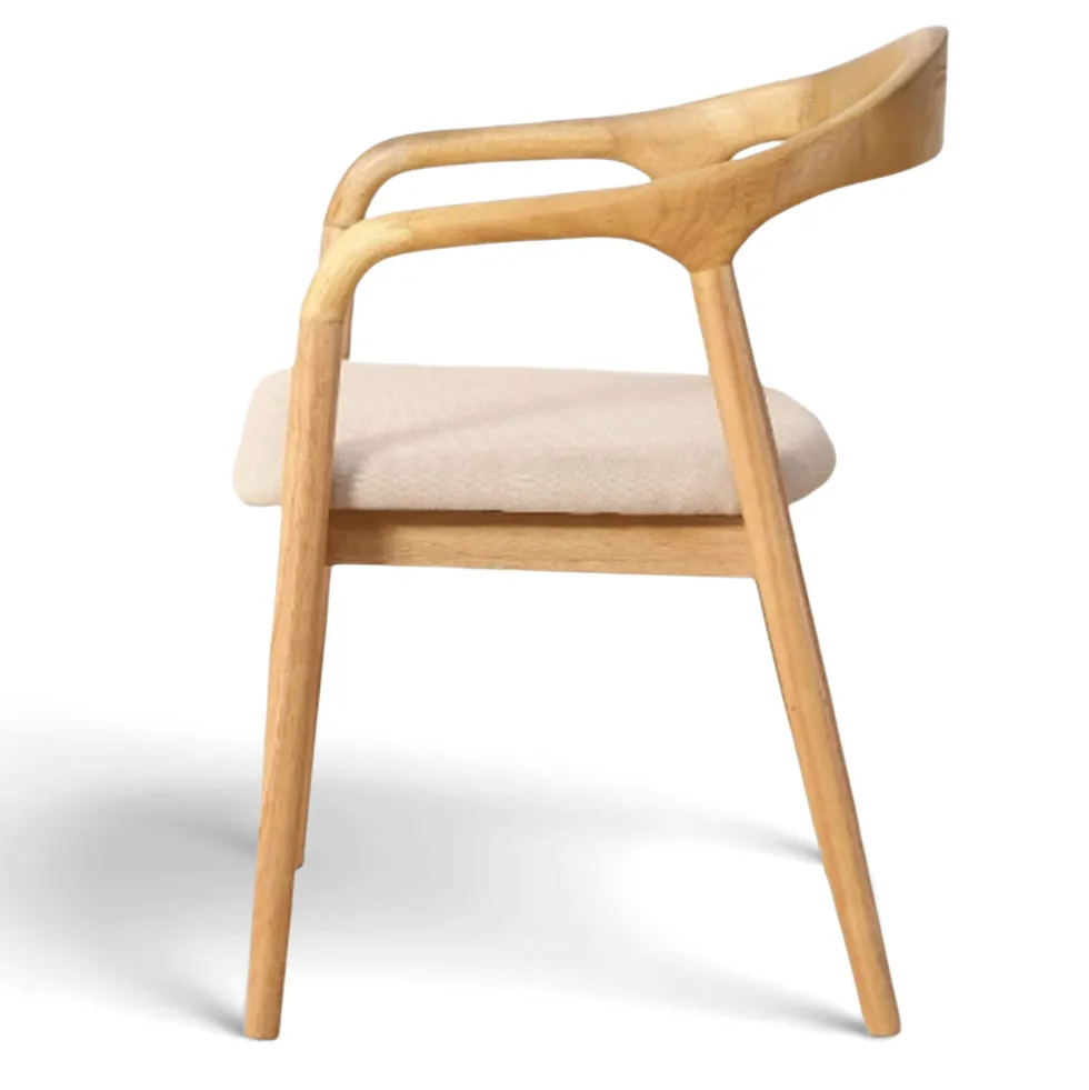 Karmstol 'Aspa' - Natur/beige