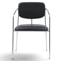 Karmstol 'Ebba' - Svart/Silver