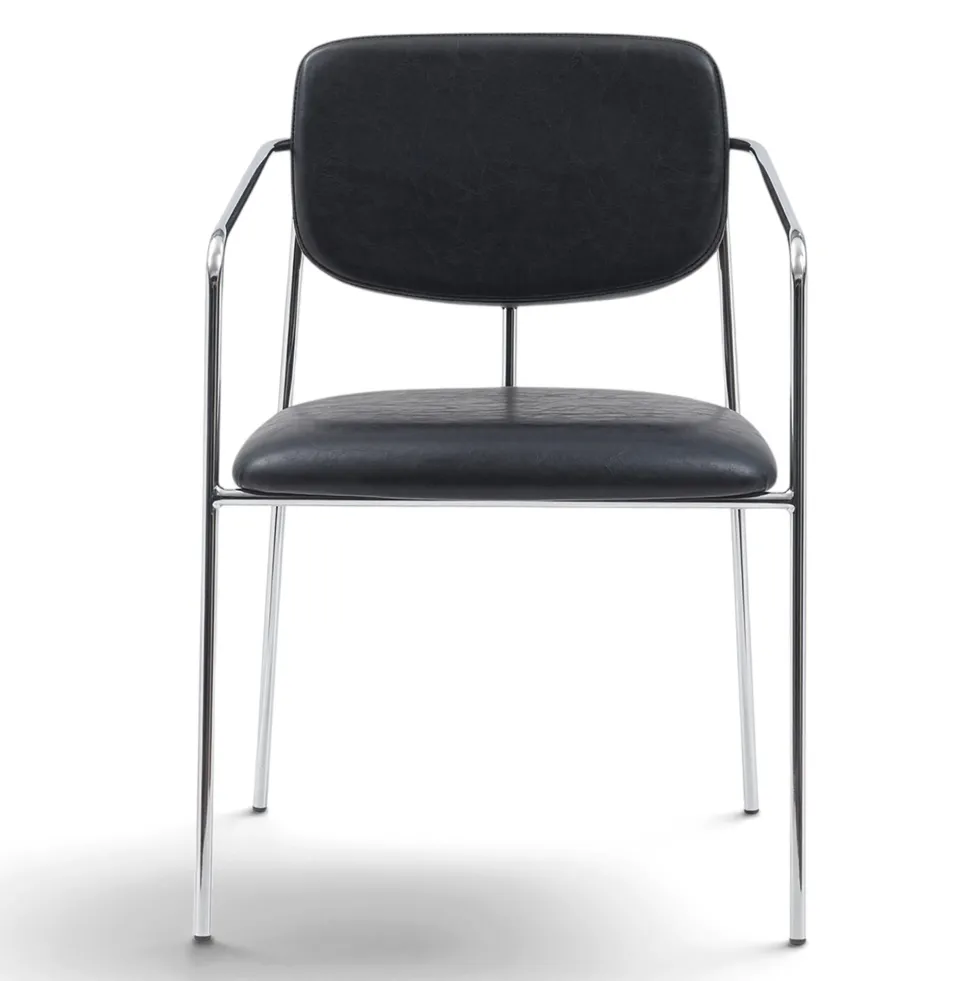 Karmstol 'Ebba' - Svart/Silver