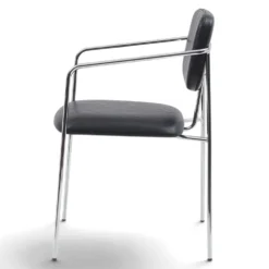 Karmstol 'Ebba' - Svart/Silver