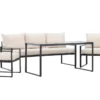 Loungeset 'Vico' - Svart