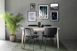 Matbord 'Filippa' 140x90cm - Vitpigmenterad