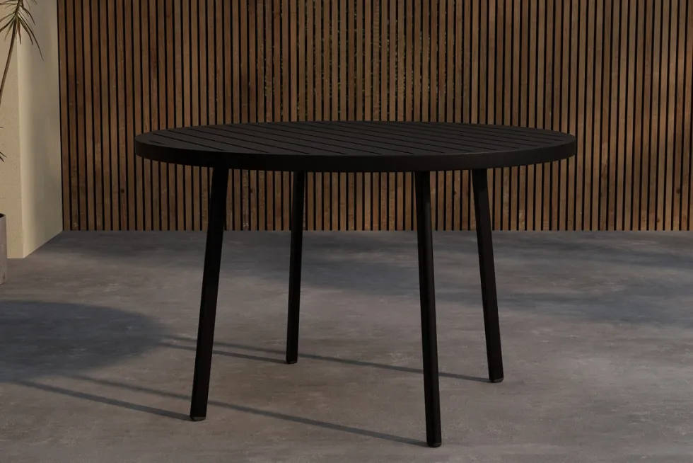 Matbord 'Giardini' runt 120cm - Svart