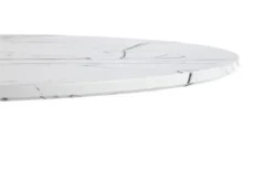 Matbord 'Lorca' Runt 80cm - Marmor/Vit