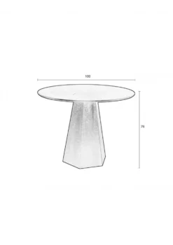 Matbord 'Pilar' Runt 100cm - Svart