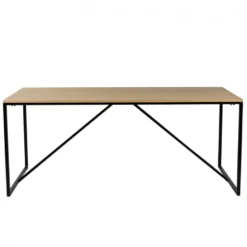 Matbord 'Vega' 180x90cm - Natur/Svart