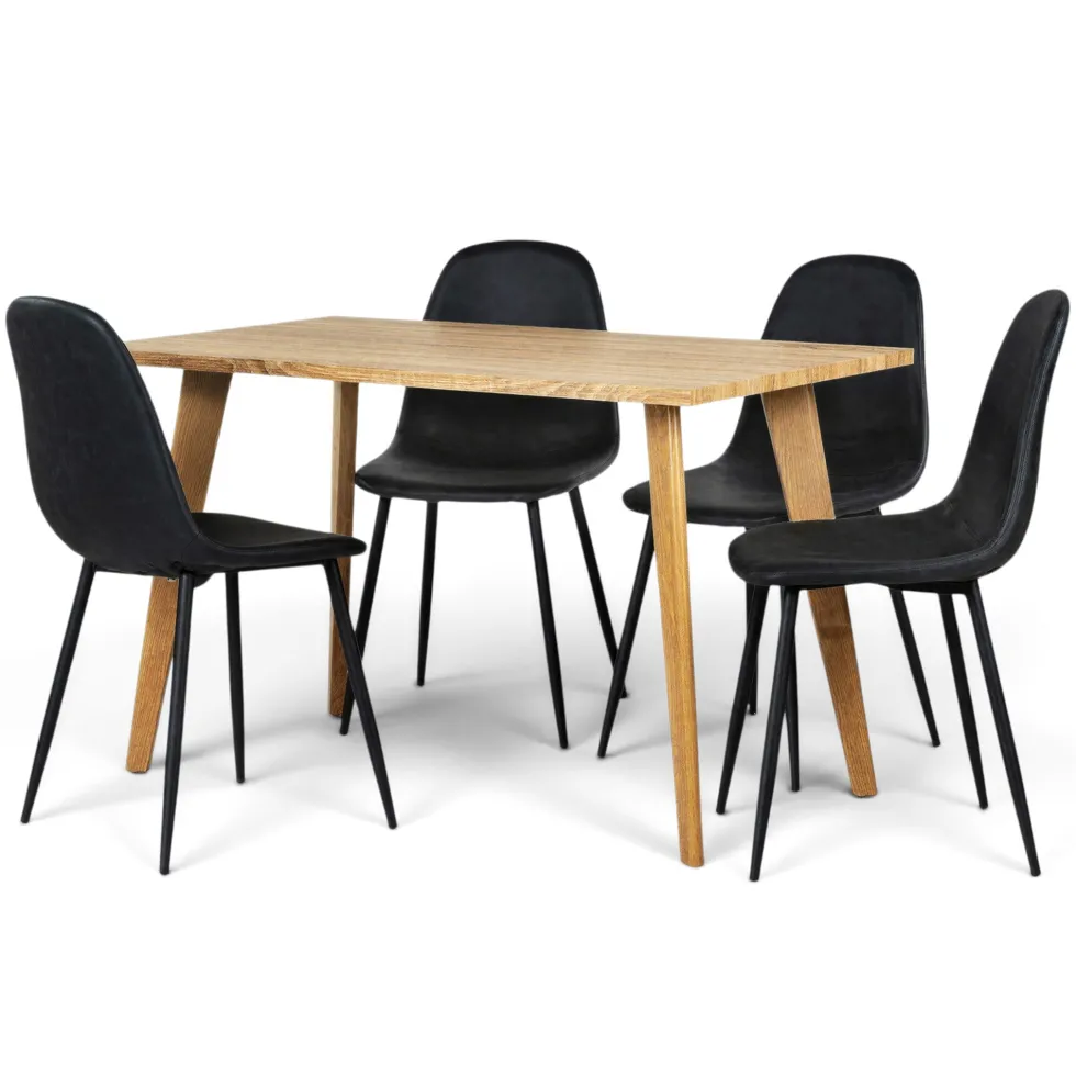 Matgrupp 'Nordisk Forma' - 1 Bord & 4 Stolar