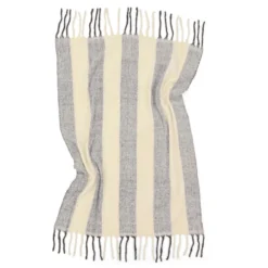 Pläd 'Beatriz Stripe' 130x170cm - Svart/vit