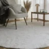 Rund matta 'Aranga Super Soft' - Vit