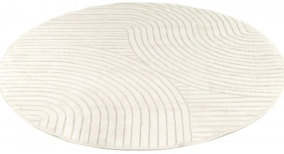 Rund Matta 'Devon' - Cream