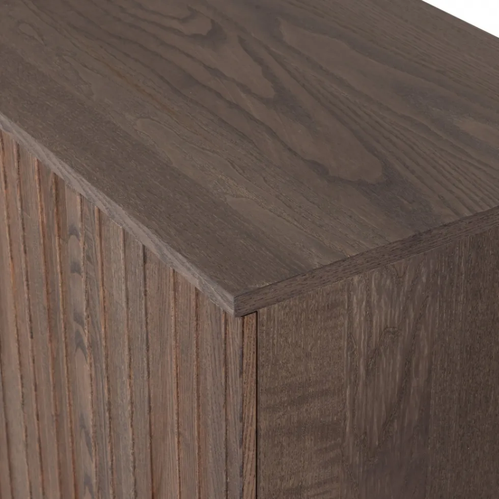 Sideboard ‘New Gravure’ 200 cm - Mörkbrun/Svart