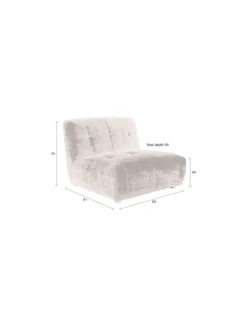 Soffa 'Giada' 1-sits - Plommon