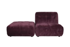 Soffa 'Giada' 1-sits - Plommon