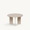 Soffbord 'Créme' Runt 75cm - Vitpigmenterad