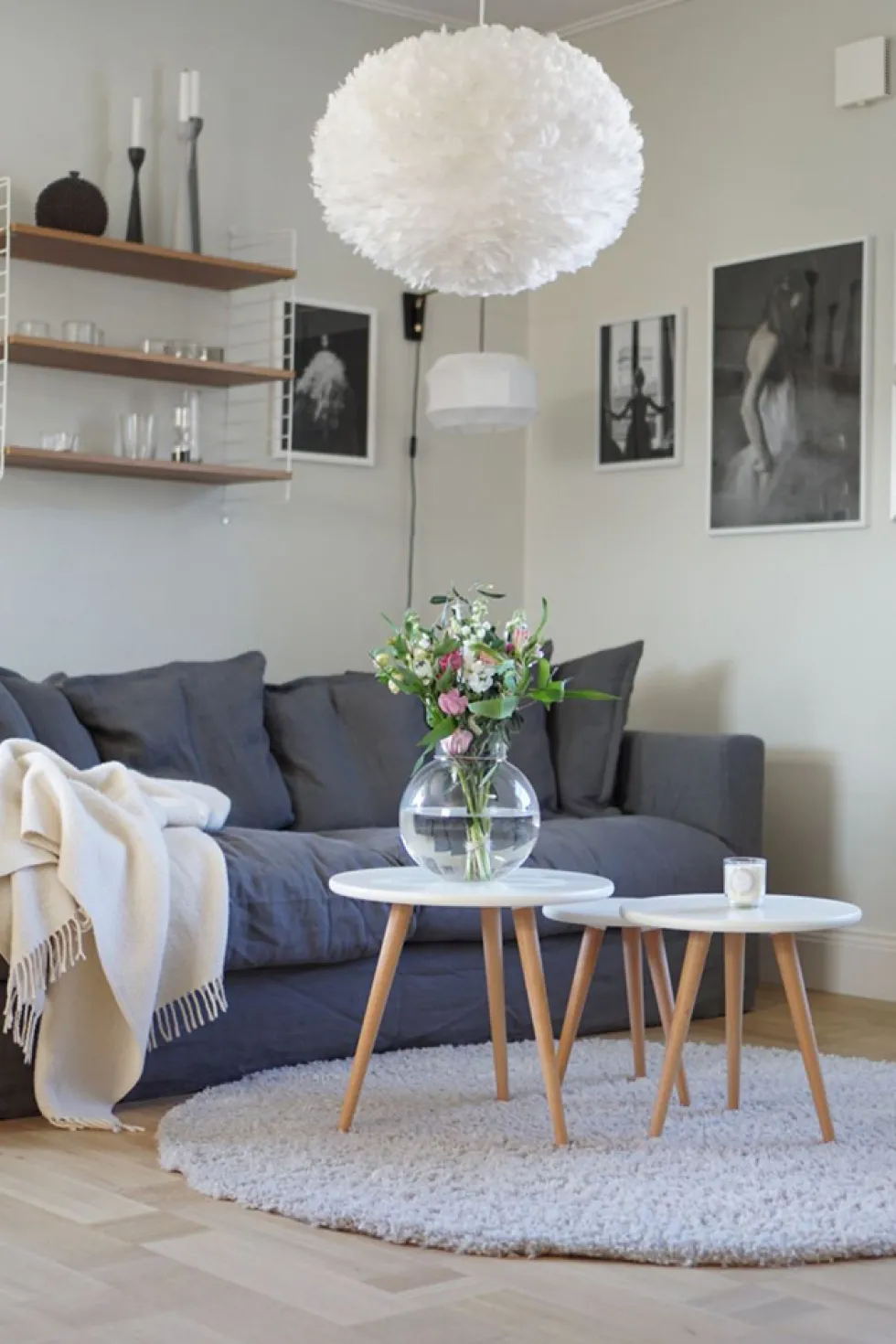 Soffbord 'Dalby' 3 delar - Vit