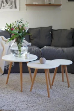 Soffbord 'Dalby' 3 delar - Vit