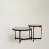 Soffbord 'Marble' 2 delar - Svart/Vit
