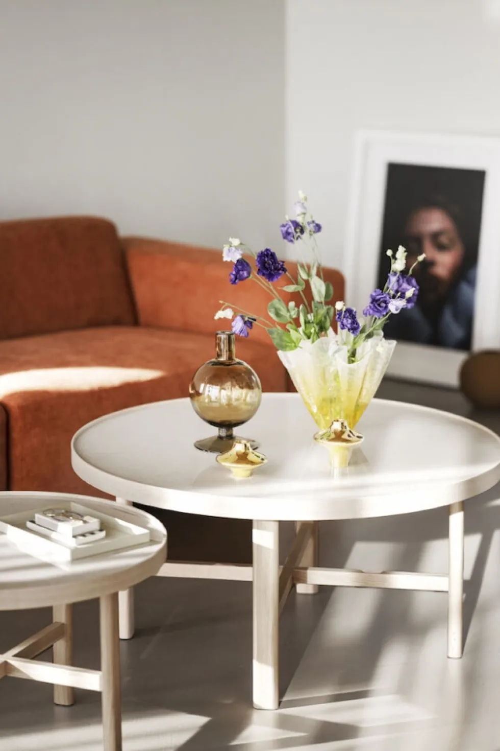 Soffbord 'Marsden' Runt 90cm - Ljus ek