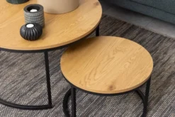 Soffbord 'Spiro' 80cm - Natur/Svart