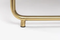 Soffbord 'Timpa' Runt 70cm - Grön marmor/Guld