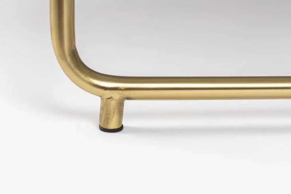 Soffbord 'Timpa' Runt 70cm - Grön marmor/Guld