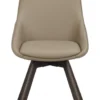 Stol 'Alison' Läder - Beige/brun