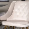Stol 'Elverum Deluxe' - Beige/Mässing