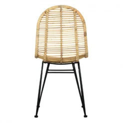 Stol 'Striped rattan' - Natur/Svart