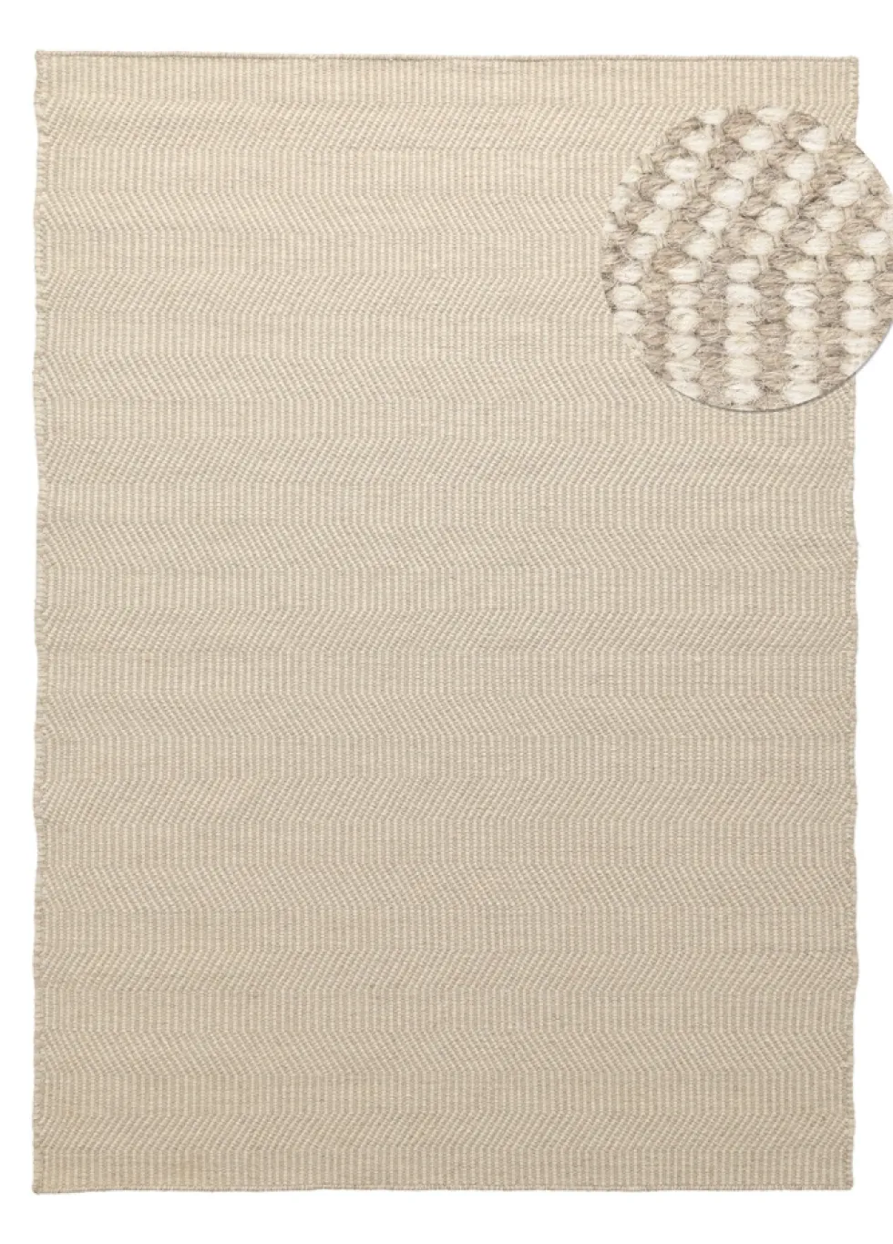 Ullmatta 'Larkana' - Beige/vit