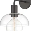 Vägglampa 'Glass Shade' - Svart